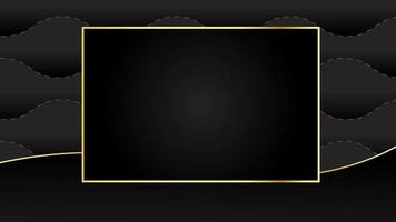 animerad modern lyx abstrakt bakgrund med gyllene linje element eleganta lutning svart för presentation video