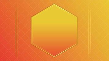 Animated Modern luxury abstract background with golden line elements. gradient orange for presentation video