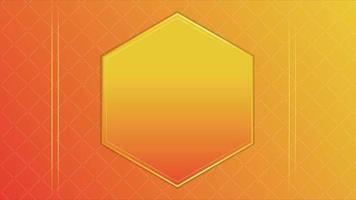 Animated Modern luxury abstract background with golden line elements. gradient orange for presentation video