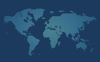 Dotted Gradient World Map Global Geography Vector