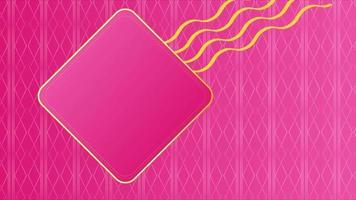 Animated Modern luxury abstract background with golden line elements. gradient pink for presentation video