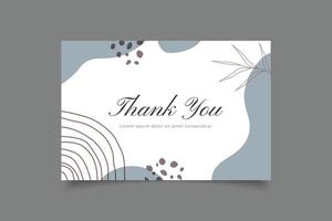 thank you card template design vector