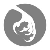 Animal claw icon logo design vector