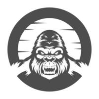 gorila logo icono diseño vector