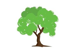 árbol, estilo dibujado a mano, ilustración vectorial. vector