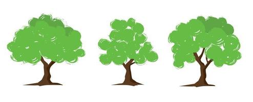 árbol, estilo dibujado a mano, ilustración vectorial. vector