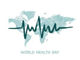 World Health Day on a blue background vector
