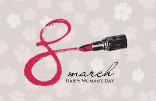 8 March, Womans Day. Hand-drawn style. Vector illustrations