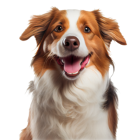 content chien. souriant chien sur transparent Contexte. png