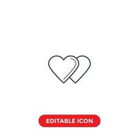 love editable stroke icon vector