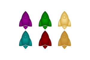 Gradient Effect Illustration 3D Rocket Vector