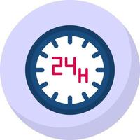 Diseño de icono de vector de 24 horas