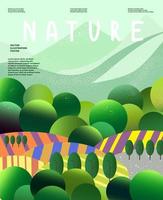 naturaleza y paisaje. vector ilustración.