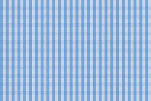 Blue and white gingham fabric with a white background vector