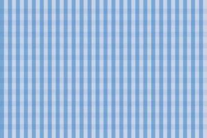 Blue and white gingham fabric with a white background vector