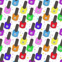 Vector seamless pattern with nail polishes. For beauty salons, Template, Background image, Web design, Business advertising, Nail Art. Vector seamless pattern with manicure cosmetics