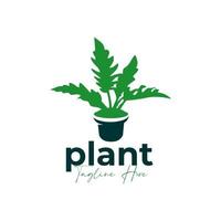 flower plant vector illustration logo design