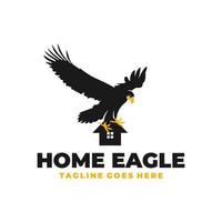 eagle bird house vector illustration logo