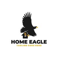 eagle bird house vector illustration logo