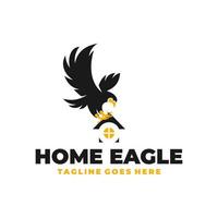 eagle bird house vector illustration logo