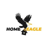 eagle bird house vector illustration logo
