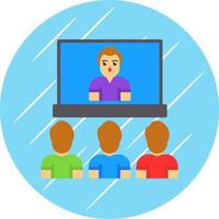 diseño de icono de vector de videoconferencia