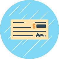 Bank Check Vector Icon Design