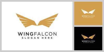 wing falcon logo vector design template