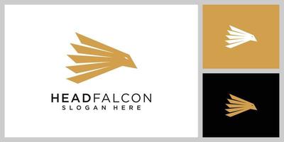 falcon head logo vector design template