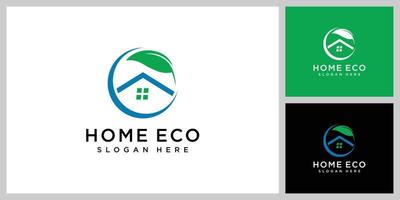 hogar eco logo vector diseño modelo