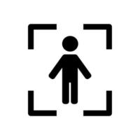 Full body scan icon vector