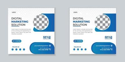 Creative business marketing banner for social media post template. vector