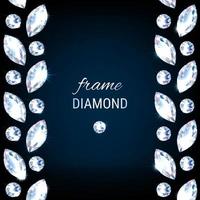 Winner's wreath of diamonds realistic vector luxury