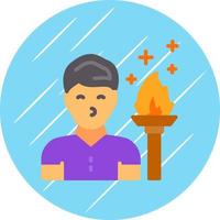 Fire Eater Man Vector Icon Design