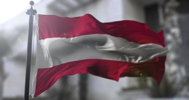 Austria national flag, country waving flag. Politics and news illustration video