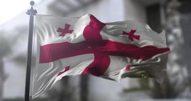 Georgia national flag, country waving flag. Politics and news illustration video