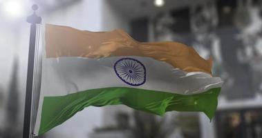 Índia nacional bandeira, país acenando bandeira. política e notícia ilustração video