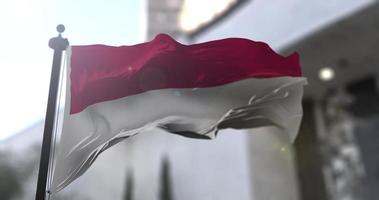 Indonesia national flag, country waving flag. Politics and news illustration video