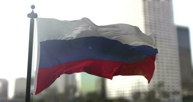 Russia national flag, country waving flag. Politics and news illustration video