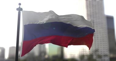 Rusia nacional bandera, país ondulación bandera. política y Noticias ilustración video