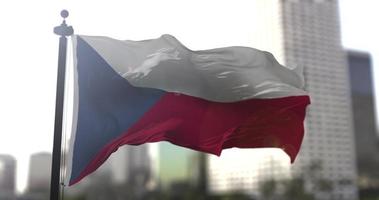 checo república nacional bandera, país ondulación bandera. política y Noticias ilustración video
