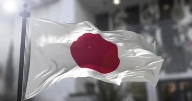 Japan national flag, country waving flag. Politics and news illustration video