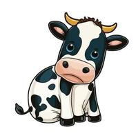 cute calf cartoon style vector