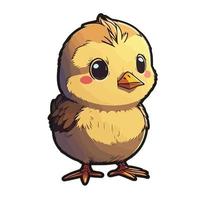 cute chick cartoon style vector