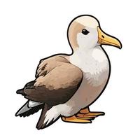 cute albatross cartoon style vector