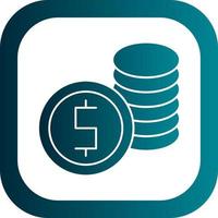 Coin Stack Vector Icon Design