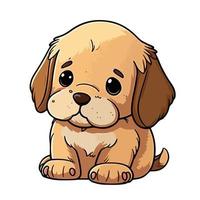 cute puppy cartoon style vector