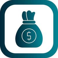 Money Bag Vector Icon Design