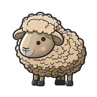 cute sheep cartoon style vector