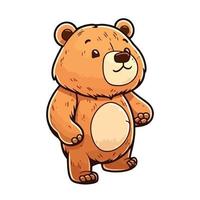 cute bear cartoon style vector